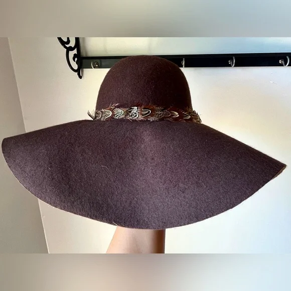 Olive and pique floppy wool hat in brown Olive & Pique | Wide Brim Floppy Wool Felt Hat | Hats Unlimited main image 3